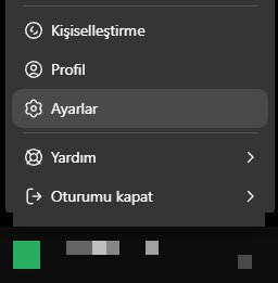 ChatGPT profil menüsünde Ayarlar seçeneği