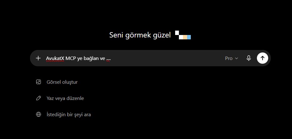 ChatGPT sohbetinde AvukatX'e komut yazılıyor